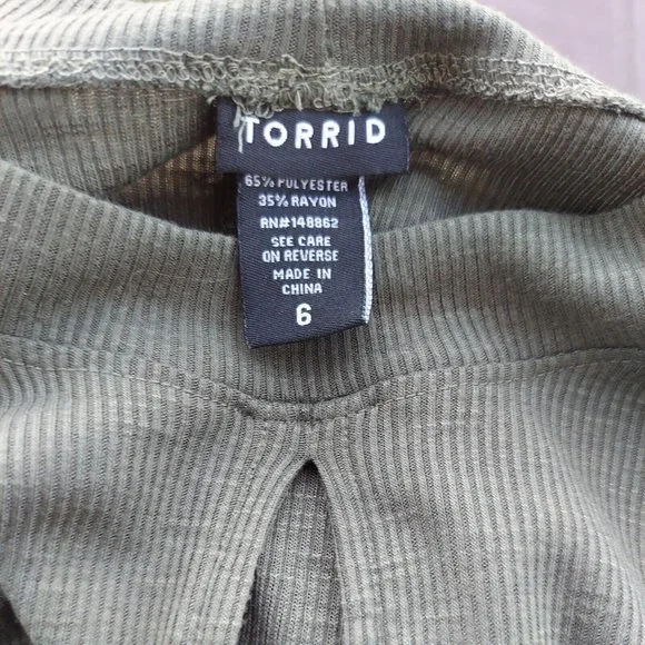 TORRID 6 Knee Length Green Dress - Plus Size US 30 - Picture 7 of 9